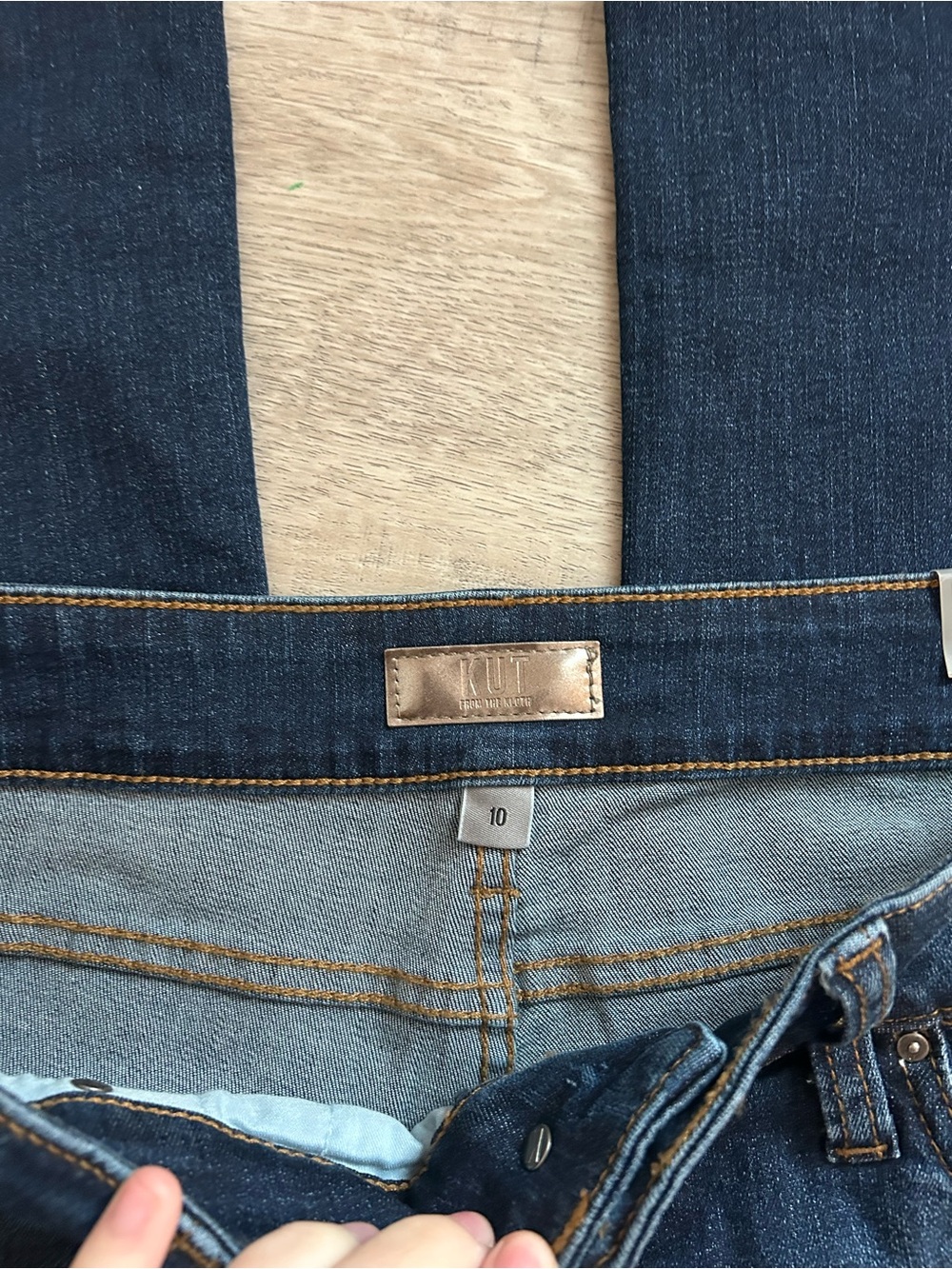 Kut From The Kloth High Rise Natalie Fab Ab Bootcut Jeans NWT Monument Blue 10 - Picture 5 of 8